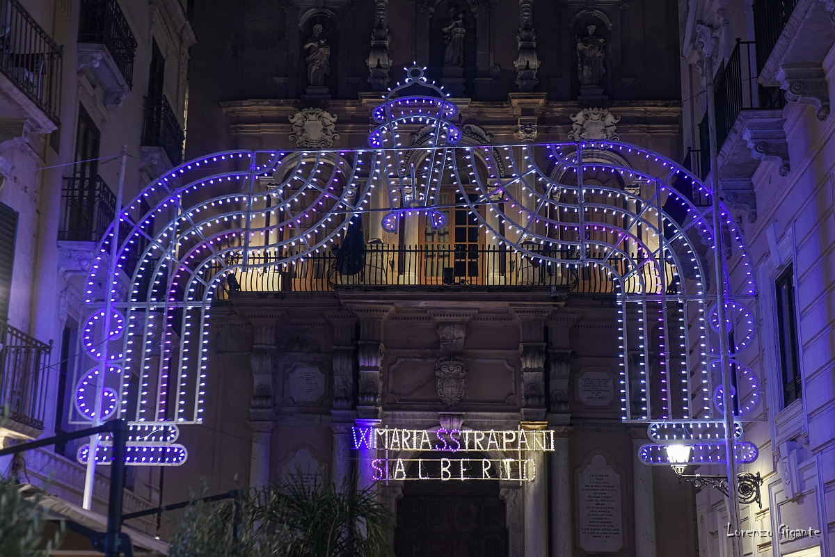 Le luminarie per Sant'Alberto e per la Madonna di Trapani